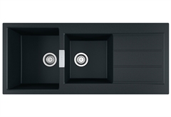 Νεροχύτης Franke Sirius 2 S2D 621 Carbon Black 116x50cm