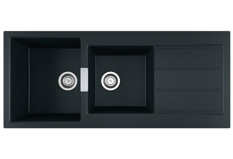 Νεροχύτης Franke Sirius 2 S2D 621 Carbon Black 116x50cm