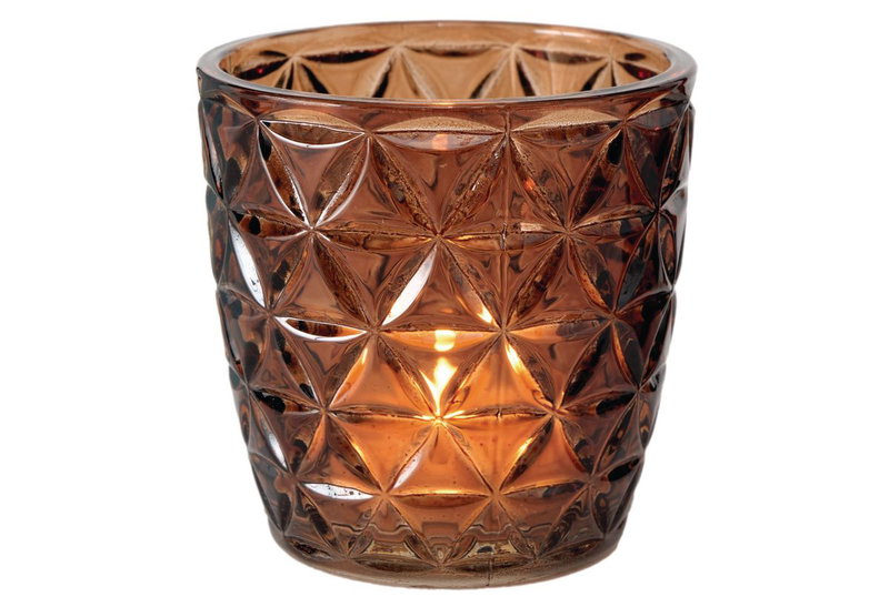 Σετ Βάση Deco Boltze για Ρεσώ Marilu Γυάλινη Καφέ 4 Τεμαχίων