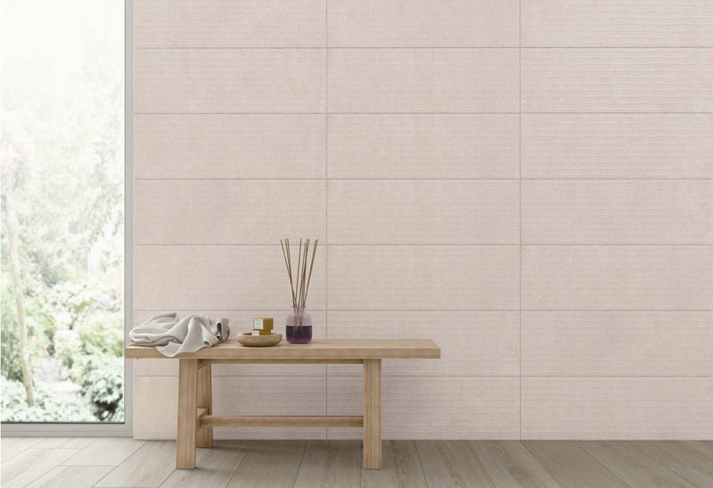 Ντεκόρ Τοίχου Κεραμικό Epoca Stripes 25x75cm Κρεμ