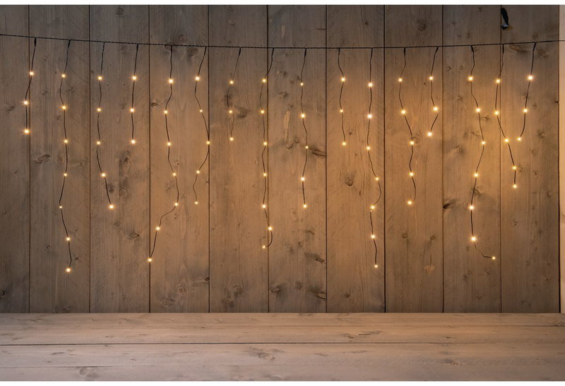 Χριστουγεννιάτικη Κουρτίνα 360X70cm 180 LED Ασύμμετρη με Μαύρο Καλώδιο