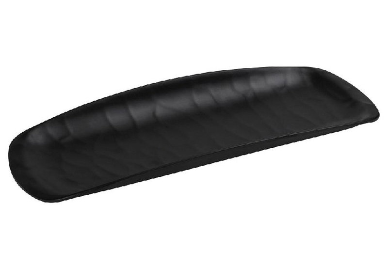 Πιατέλα Espiel Wavy Matte 21x8.5cm Μαύρη
