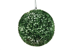 Χριστουγεννιάτικη Μπάλα Πράσινη Φ.8cm Σετ 6 Τεμαχίων