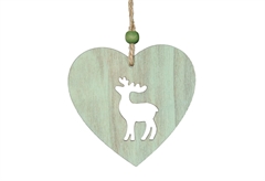 Χριστουγεννιάτικο Στολίδι Καρδιά Πράσινη 10cm