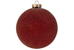 Χριστουγεννιάτικη Μπάλα Κόκκινη Φ.8cm Σετ 4 Τεμαχίων