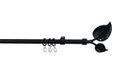 Κουρτινόβεργα Homefit Leaf Επεκτεινόμενη Φ16/19mm 120/210cm Μαύρη