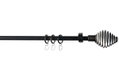 Κουρτινόβεργα Homefit Modena Επεκτεινόμενη Φ16/19mm 120/210cm Μαύρη/Χρυσή