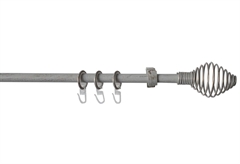 Κουρτινόβεργα Homefit Modena Επεκτεινόμενη Φ16/19mm 120/210cm Λευκή/Χρυσή