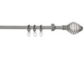 Κουρτινόβεργα Homefit Modena Επεκτεινόμενη Φ16/19mm 120/210cm Λευκή/Χρυσή