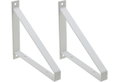 Γωνία Στήριξης Ραφιού Lux Console Λευκή Ματ Μεταλλική 2 Τεμάχια