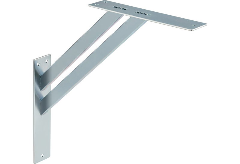 Γωνία Στήριξης Ραφιού Lux Bracket Βαρέως Τύπου 4X20X20cm Ασημί