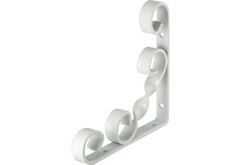 Γωνία Στήριξης Ραφιού Lux Jutta 1.3X11.5X11.5cm Λευκή
