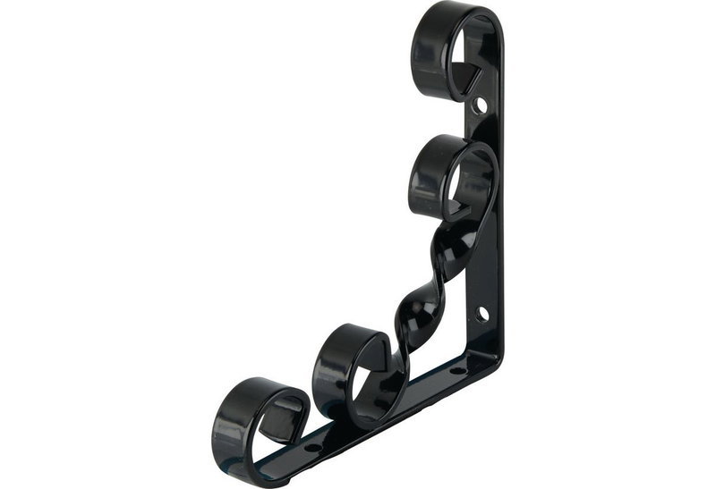 Γωνία Στήριξης Ραφιού Lux Jutta 1.3X11.5X11.5cm Μαύρη