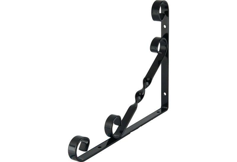 Γωνία Στήριξης Ραφιού Lux Jutta 1.3X23X18cm Mαύρη