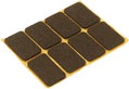 Τσοχάκι Αυτοκόλλητο Lux 22x36mm Μαύρο Σετ 8 Τεμαχίων