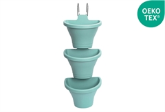 Σετ Γλάστρα Elho Corsica Vertical Forest Φ24x69cm 3τμχ Μέντα