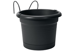 Γλάστρα Elho Green Basic με Πιάτο & Στήριγμα Φ26x19.5cm Ανθρακί