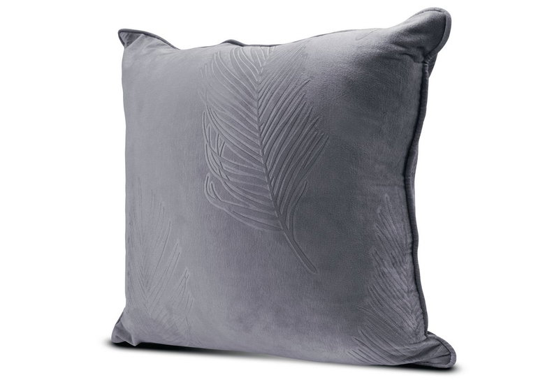 Easy Home Pandora Velour Embossed Μαξιλαροθήκη 45x45cm Γκρι