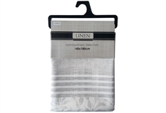 Τραπεζομάντηλο Ionion Lino 180x140cm Λευκό/Γκρι
