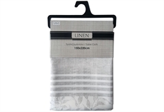 Τραπεζομάντηλο Ionion Lino 220x150cm Λευκό/Γκρι