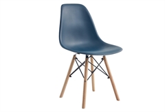 Καρέκλα Homefit Anais 52x46x82/44cm Σκούρο Μπλε PP Πόδια Ξύλινα