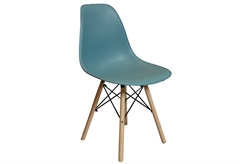 Καρέκλα Homefit Anais 52x46x82/44cm Μπλε PP Πόδια Ξύλινα