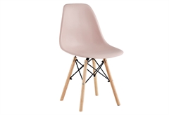 Καρέκλα Homefit Anais 52x46x82/44cm Ροζ Smoke PP Πόδια Ξύλινα