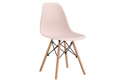Καρέκλα Homefit Anais 52x46x82/44cm Ροζ Smoke PP Πόδια Ξύλινα