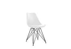 Καρέκλα Homefit Toulouse 58x48x86/44cm Λευκή Μαύρα Πόδια PP