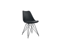 Καρέκλα Homefit Toulouse 58x48x86/44cm Μαύρη Μαύρα Πόδια PP