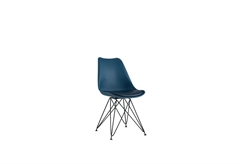 Καρέκλα Homefit Toulouse 58x48x86/44cm Μπλε Μαύρα Πόδια PP