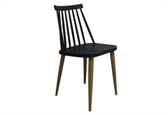 Καρέκλα Homefit Retro M48xΠ42.3xY80cm Μαύρη