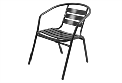 Πολυθρόνα Κήπου Ηomefit Βistro Μεταλλική Μαύρη