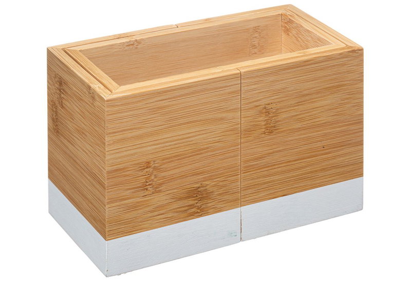 5Five Moder Θήκη Οργάνωσης Μαχαιροπήρουνων Bamboo Λευκή 18x10x12cm