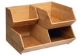 5Five Θήκη Οργάνωσης 2 Θέσεων Στοιβαζόμενη Bamboo 35x30.5x12.5cm