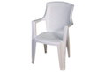 Πολυθρόνα Πλαστική Miltoplast Bari Λευκή 57x46x91cm