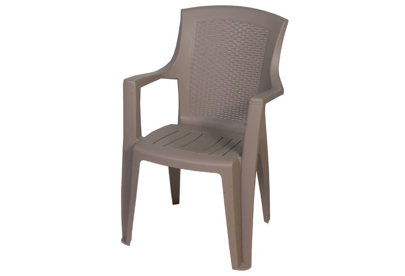 Πολυθρόνα Πλαστική Miltoplast Bari Taupe 57x46x91cm