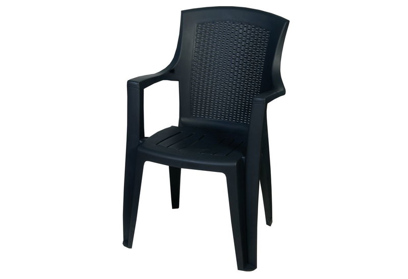 Πολυθρόνα Πλαστική Miltoplast Bari Ανθρακί 57x46x91cm