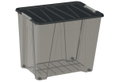 Κουτί Αποθήκευσης Πλαστικό Dea Home Jolly Μ57xΠ39xΥ47cm 70lt Γκρι/Μαύρο