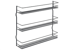Metaltex Lava Therm Pepito Εταζέρα Μεταλλική Μαύρη 3 Θέσεων 36x8x32cm