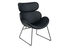 Πολυθρόνα AC Design Furniture Cazar M90.5xΠ78.5xY69cm Μαύρη