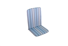 Bioafrol Μαξιλάρι Καρέκλας Μεσαίας Πλάτης 105x48x5cm Μπλε Ριγέ με Φερμουάρ