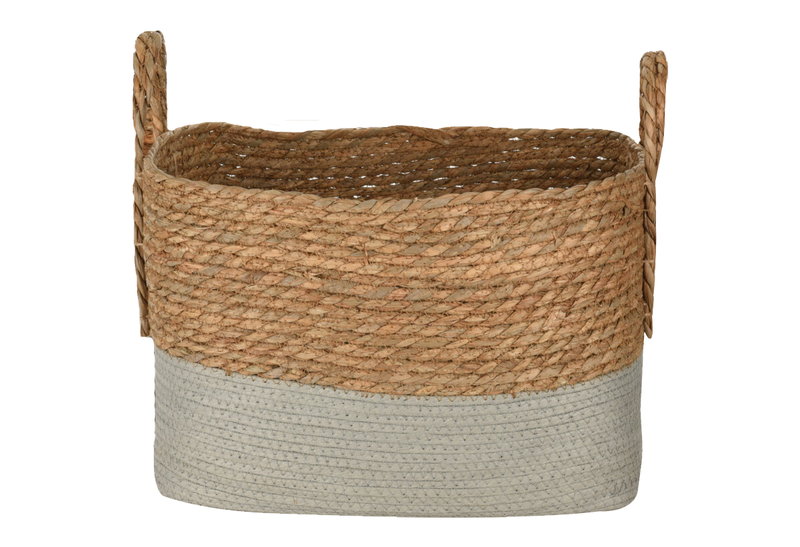 Διακοσμητικό Καλάθι Ψάθινο Μ40xΠ31xΥ24cm
