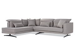 Interium Tokyo Γωνιακός Καναπές Αριστερή Γωνία Γκρι 290x240cm