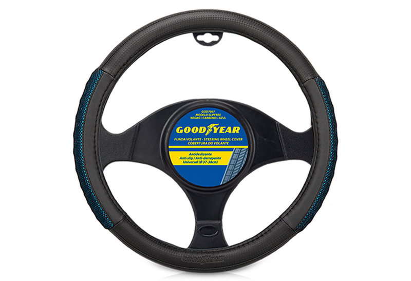 Κάλυμμα Τιμονιού Goodyear Φ39cm Μαύρο/Μπλε