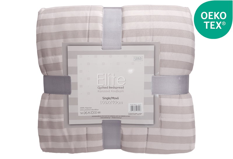 Κουβερλί Μικροΐνας Μονό Ionion Elite Grey 240x160cm