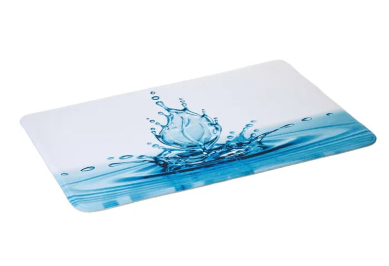 Χαλάκι Μπάνιου Drop 70x45cm Λευκό/Μπλε