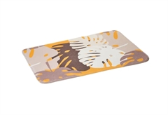 Χαλάκι Μπάνιου Dubia 70x45cm Λευκό/Μουσταρδί