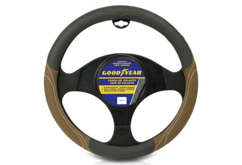 Κάλυμμα Τιμονιού Goodyear Sport Φ39cm Γκρι/Καφέ