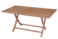 Τραπέζι από Ξύλο Teak Πτυσσόμενο 140x80x75cm